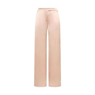 Maliparmi Wide Trousers, female, Pink, Size: XL Shiny Cady Trousers