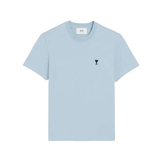 Ami T-Shirts, male, Blue, Size: 2XL Le Tee De Coeur Contrasted