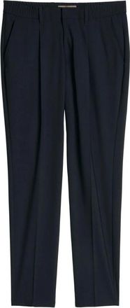 Marc O'Polo Morot Jogger Pleats - Heren - Slim Fit Broeken - Blauw - W30 L30 - Wol - Broeken