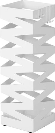 OEM 1 Parag&uuml;ero Cuadrado, De Metal Resistente Con Bandeja, 4 Ganchos Extra&iacute;bles, Blanco, Para Recibidor Y Sala De Estar