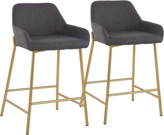 LumiSource Discontinued Lumisource Set Of 2 Daniella Fixed-Height Counter Stools