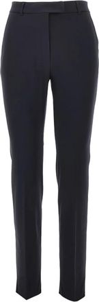 Max Mara Dames, Broeken, Blauw, Maat: XL Leer