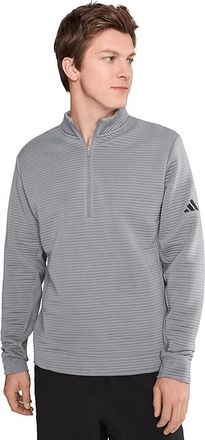 adidas Golf Ultimate365 DWR Textured Quarter-zip Pullover Mens Sweater Grey Three : MD, Polyester