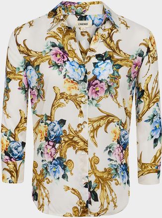 L'agence Camille Button-Front Blouse