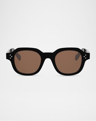 Celine Men & apos;s 3 Dots Acetate Square Sunglasses