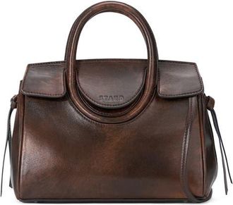 Staud Maude Mini Leather Carryall in Espresso Distressed at Nordstrom