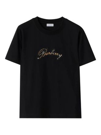 Burberry cursive logo cotton t-shirt - Black
