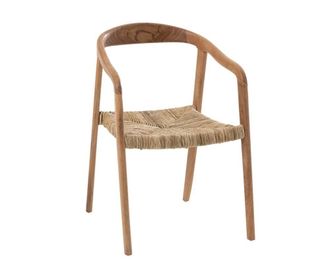 Miv Interiores Silla teca ana madera marr&oacute;n