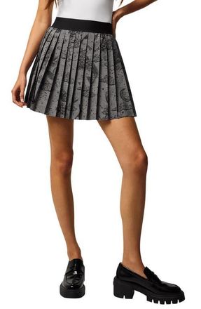 Greyson Moon Plaid Pleated Miniskirt in Smoke Heather at Nordstrom, Size X-Large