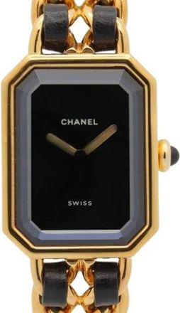 Chanel Pre-owned Vintage Polshorloge - Dames - Vintage Horloges - Zwart - ONE Size - Leer - Vintage