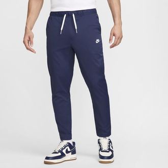 Nike Mens Woven Taper Leg Pants - Midnight Navy/White Size S