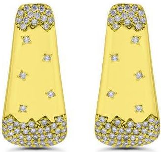 Christian Siriano Cubic Zirconia Sprinkle Triangle Stud Earrings in Gold at Nordstrom Rack