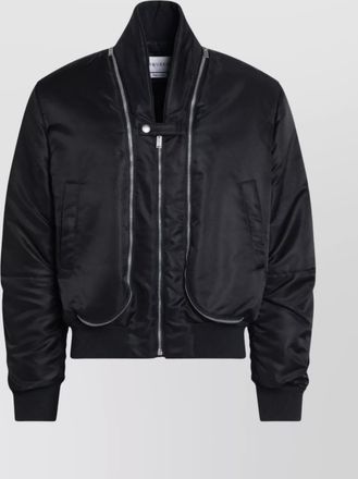 Alexander McQueen bomber high collar ribbed cuffs