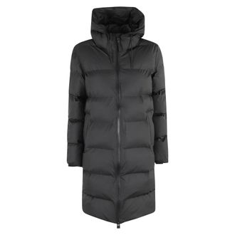 Rains Black Long Puf Down Jacket - female - Rains - Parkas - Black - S - Coats
