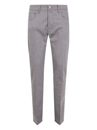Jacob Cohen embroidered-pocket wool trousers - men - Virgin Wool - 32 - Grey