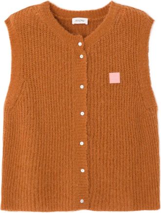 American Vintage Gilet East smanicato con bottoni - Marrone