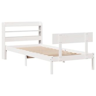 Berkfield Home Beautiful Bed Frame without Mattress White 90x200 cm Solid Wood Pine