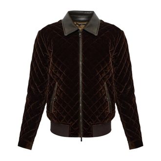 Dolce & Gabbana Doorgestikt jack - Heren - Jassen - Bruin - Maat: XL Zijde