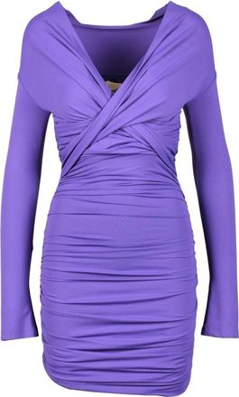 Aniye By Elegante Jurk van Stretchstof - Dames - Korte kleedjes - Paars - XS - Kleedjes