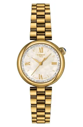 Tissot Desir Mother-of-Pearl Goldtone Watch, 28mm at Nordstrom