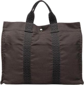 Herm&egrave;s Pre-owned Herline MM Tote Bag - Dames - Vintage Shopper - Bruin - ONE Size - Vintage