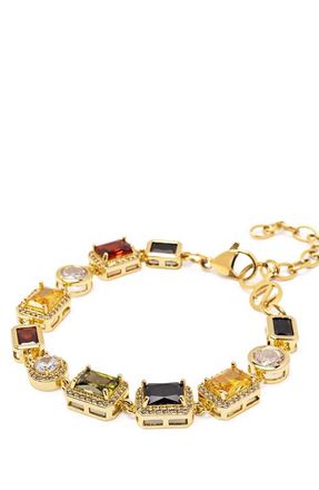 Nialaya Gold Gemstone Bracelet in Multicolor Stones at Nordstrom, Size X-Large