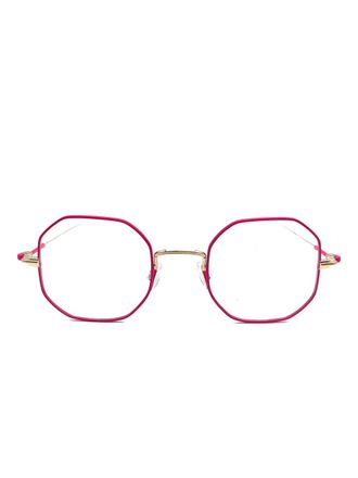 Anne & Valentin Benedict bril met achthoekig montuur - Roze