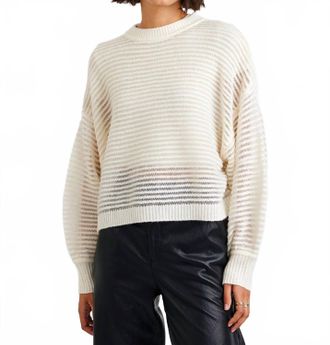 Bella Dahl Relaxed Boxy Fit Sweater In Vanilla Frost