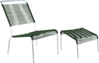 Schubiger M&ouml;bel Spaghetti-Lounger-Hochlehner + Hocker S&auml;ntis