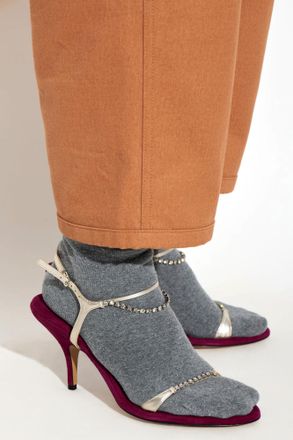 Chlo&eacute; Zia Heeled Sandals, Womens, Burgundy