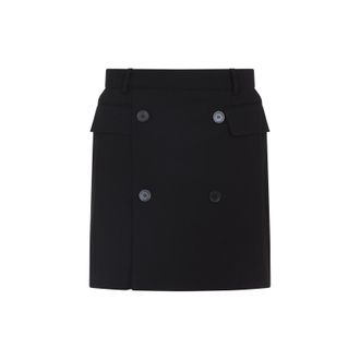Balenciaga Zwarte Twill Mini Rok