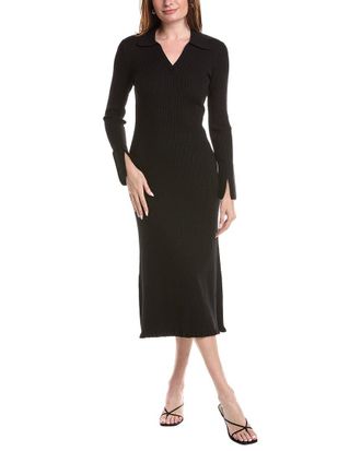 Elie Tahari Polo Collar Neck Midi Dress
