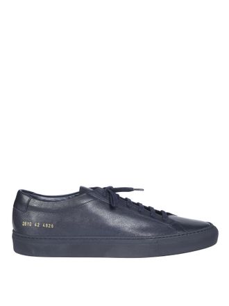 Common Projects Blue Achilles Premium Low-Top Leather Sneakers