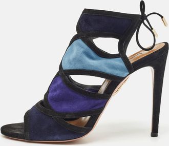 Aquazzura Multicolor Suede Vika Sandals
