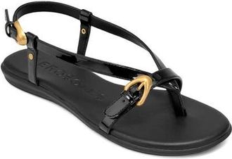 Aerosoles Iride Slingback Sandal in Black Fx Patent at Nordstrom, Size 7.5