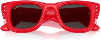 Ray-Ban Wayfarer Puffer - Dames - Zonnebrillen - Rood - 47 MM - Accessoires