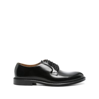 Doucal's Zwarte Veterschoenen van Leer - Heren - Nette schoenen - Zwart - 42 1/2 EU - Leer - Schoenen