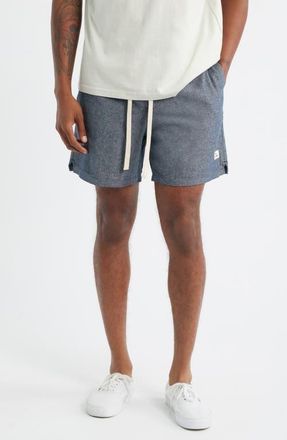 Rip Curl Rico Volley Linen & Cotton Drawstring Shorts in Dark Navy at Nordstrom, Size Xx-Large