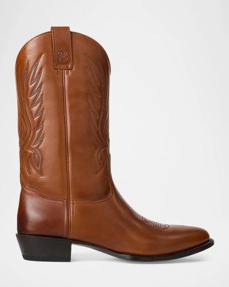 Ralph Lauren Men & apos;s Leather Western Boots