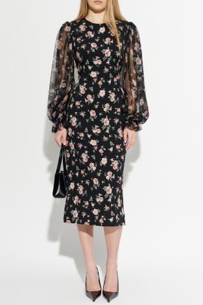 Dolce & Gabbana Silk Dress, Womens, Black