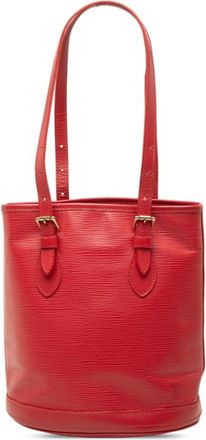 Louis Vuitton Epi Red Color Rouge Leather Shoulder Bag Tote Bag (Pre-Owned)