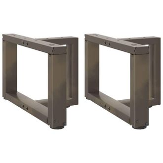 vidaXL Vidaxl - Patas Para Mesa De Centro En Forma De T (2 Unidades), Color Negro, 50 X 25 X (30-31) Cm, Acero