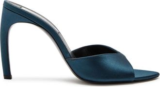 Victoria Beckham Harlow 100 Pointed Satin Mules - Teal - 39 (IT39 / UK6)