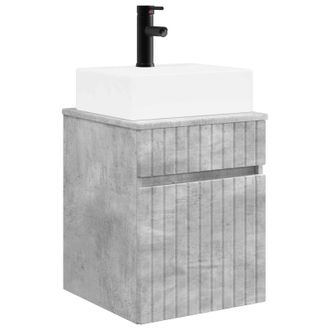 vidaXL Vanidad Con Lavabo De Pared Gris Hormig&oacute;n 39 X 41 X 62,5 Cm Vidaxl