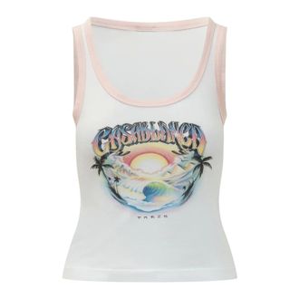 Casablanca Canotta Stampata - - Tops - Donna - Bianco - M