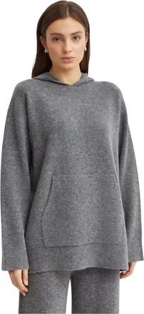 Theory Hooded Sweater - Dames - Ronde hals truien - Grijs - M - Truien & Vesten