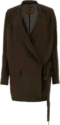 Uma Wang Khloe Blazer - Dames - Blazers - Bruin - M - Leer - Jassen