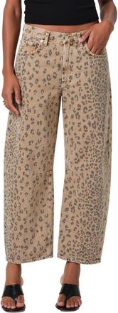 Citizens Of Humanity Miro High Waist Barrel Jeans in Nat Cheetah (Cheetah Print) at Nordstrom, Size 31