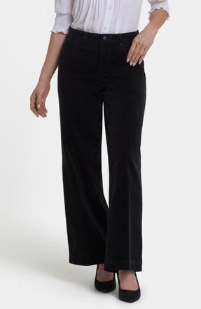 NYDJ Teresa Wide Leg Corduroy Pants in Black at Nordstrom Rack, Size 18 (Similar To 14W)