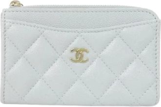 Chanel Pre-owned Wallets, female, Blue, Size: ONE SIZE Pre-owned Card Case